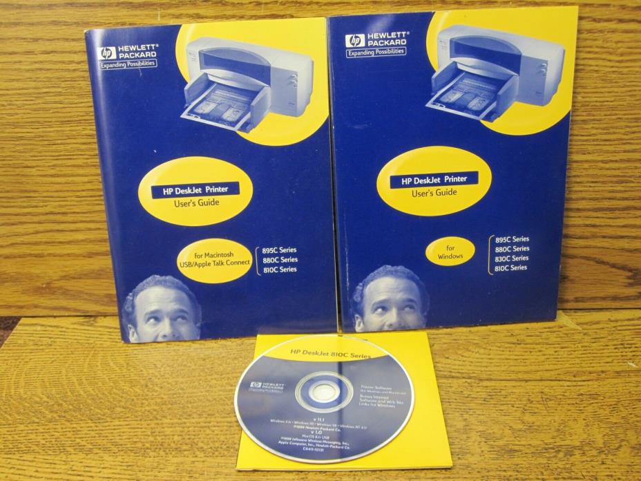 HP DeskJet 810c 2 Books User's Guide 1 For Windows & 1 For Mac & CD C6411-90141