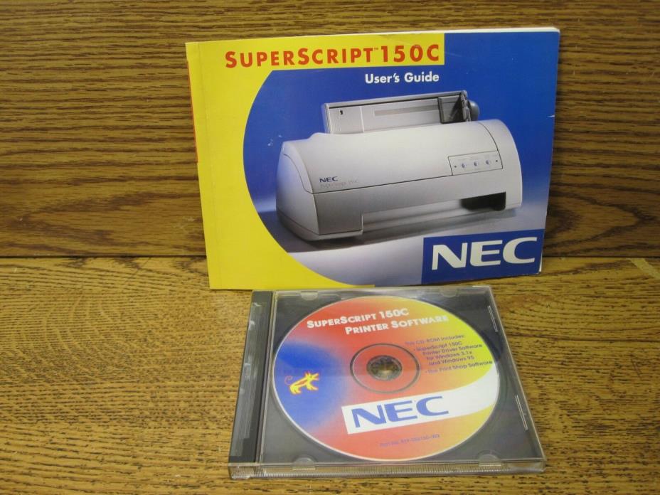 NEC Superscript 150C User Guide 819-300014-001 & Software CD 819-055160-002