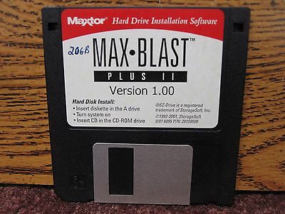 MAXTOR MAX BLAST PLUS II VER. 1.00 HARD DRIVE INSTALLATION SOFTWARE #20159500 #2