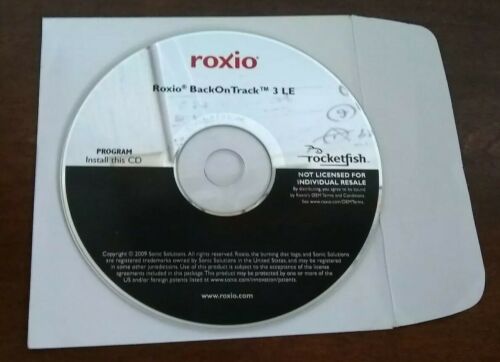 Rocketfish Back Up Data and Files Management by Roxio BackON Track 3 LE