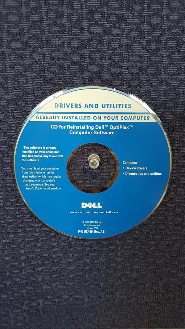 Dell CD for reinstalling Dell Optiplex Computer Software