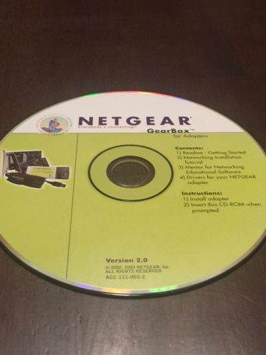 Netgear Gearbox For Adapters Installation CD Version 2.0