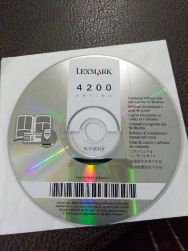Lexmark 4200 Series Printer Software Installation Disc CD # 21C0170