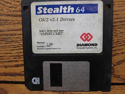 DIAMOND STEALTH 64 OS/2 V2.1 DRIVERS VERSION 1.00 1994 3.5 FLOPPY DISK