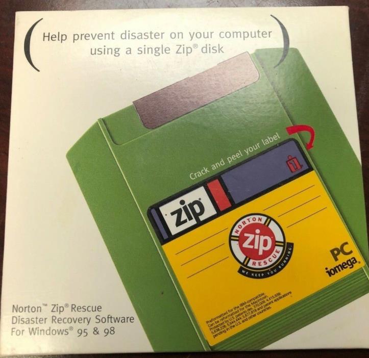 IOMEGA Norton Zip Rescue Disaster Recovery Software for Windows 95 & 98