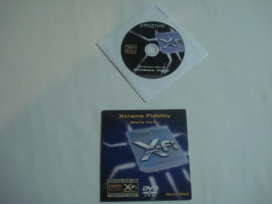 Creative Labs Soundblaster X-Fi Setup Install Driver Wizard CD Disk & DEMO DVD