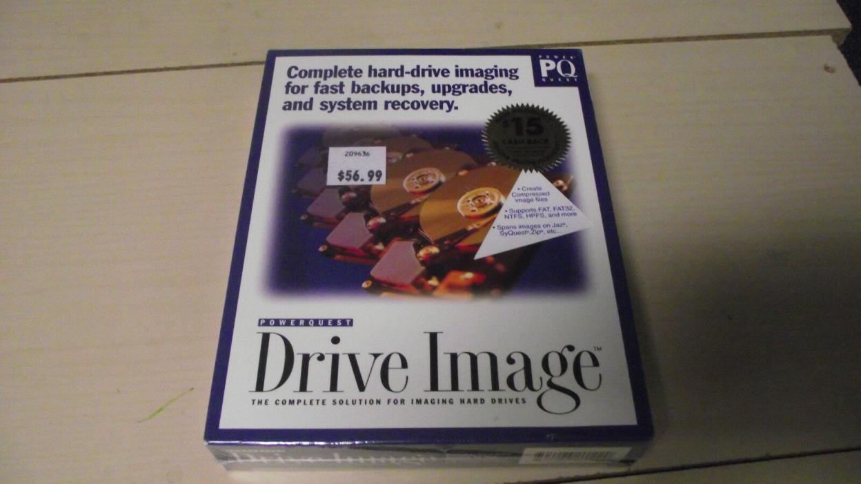 Powerquest Drive Image (PC, 1997) Factory Sealed. Vintage Item!