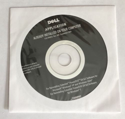 Dell application Disc For Reinstalling CyberLink, PowerDVD DX 8.2 software 5RMC0