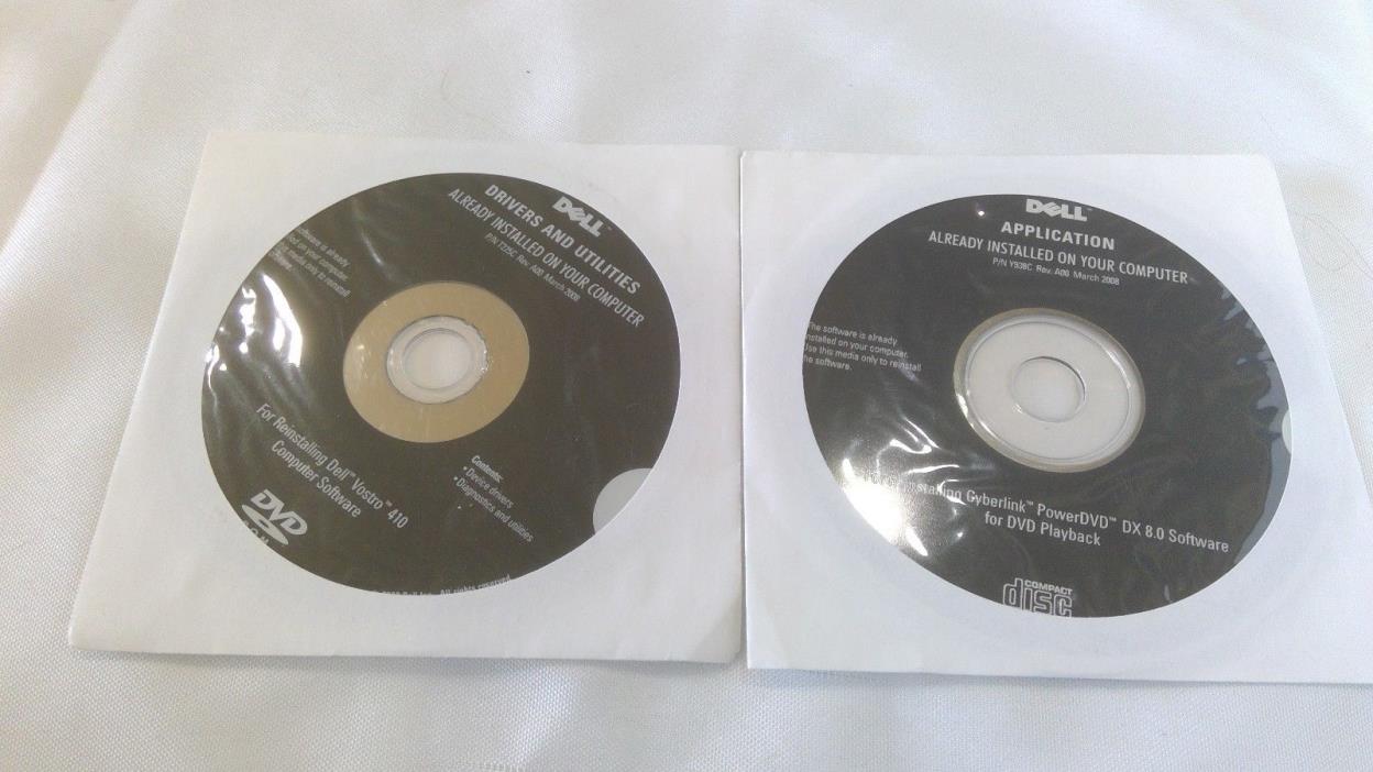 Dell Drivers & Utilities & Application CDs for Dell Vostro 410 Sealed w/Keys