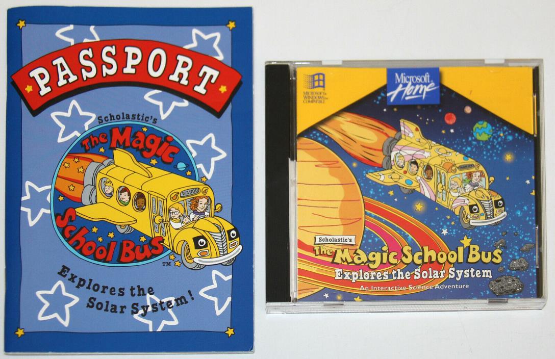 VINTAGE Microsoft Scholastic's The Magic School Bus Explores the Solar System