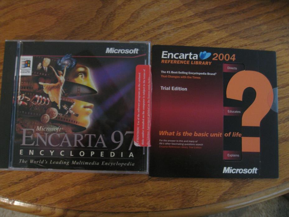 Microsoft Encarta 1997 & 2004 Encyclopedia