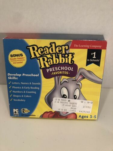 Reading Rabbit PRESCHOOL Favorites 2 Disc Set Brand New