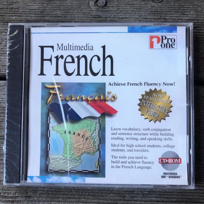 MULTIMEDIA FRENCH CD ROM PRO ONE INTERACTIVE VIDEO 1996 FLUENCY BRAND NEW SEALED