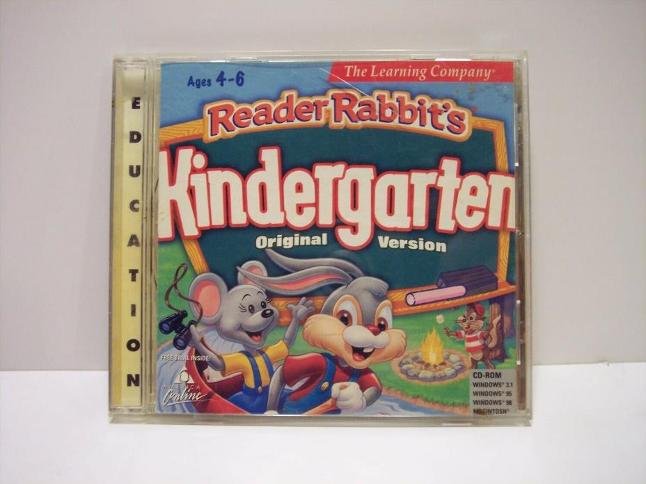 Reader Rabbit Kindergarten: Ages 4-6  - PC CD-ROM Computer Game Windows/Mac