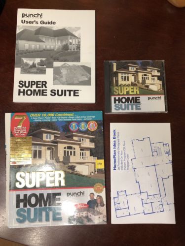 Punch Super Home Suite w/ Manual PC ?? design build house improvement tools!