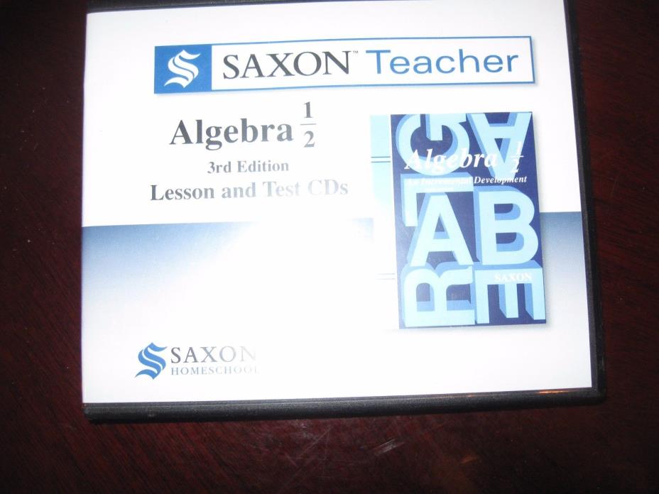 Saxon Teacher Algebra 1/2 Lesson and Test CDs, 3rd edition, for Math, in English