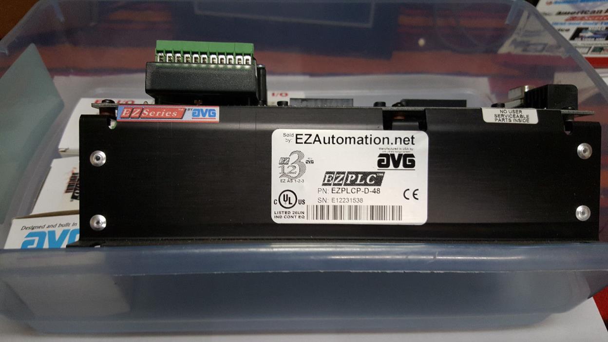 PLC with 5 I/O modules. EZ Automation model EZPLCP-D-48