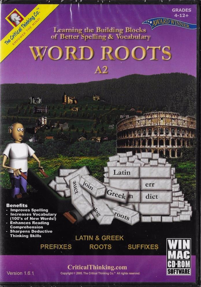 Word Roots A1 Critical Thinking CD Greek &  Latin Gr 4+ Vocabulary