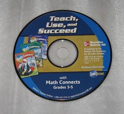 MATH CONNECTS - CD-ROM - TEACH, USE, & SUCCEED - GRADES 3 - 5