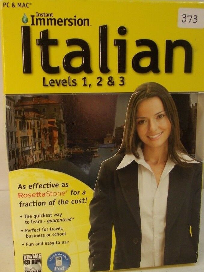 Instant Immersion Italian Levels 1,2 and 3. Learn to Speak ITALIAN Fast Ship