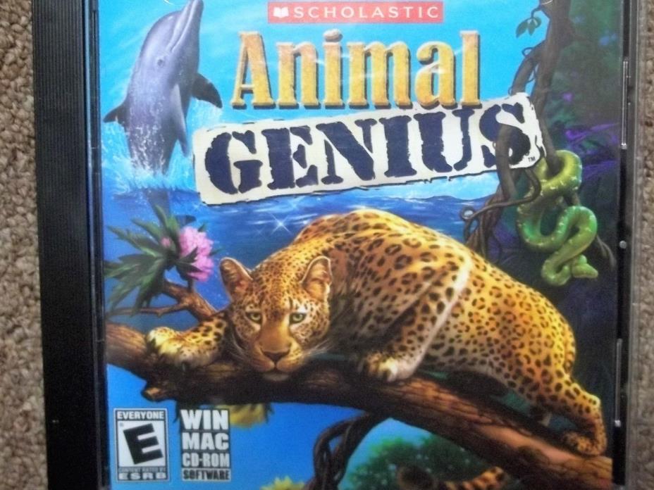 Scholastic Animal Genius WIN MAC CD-ROM software rated E