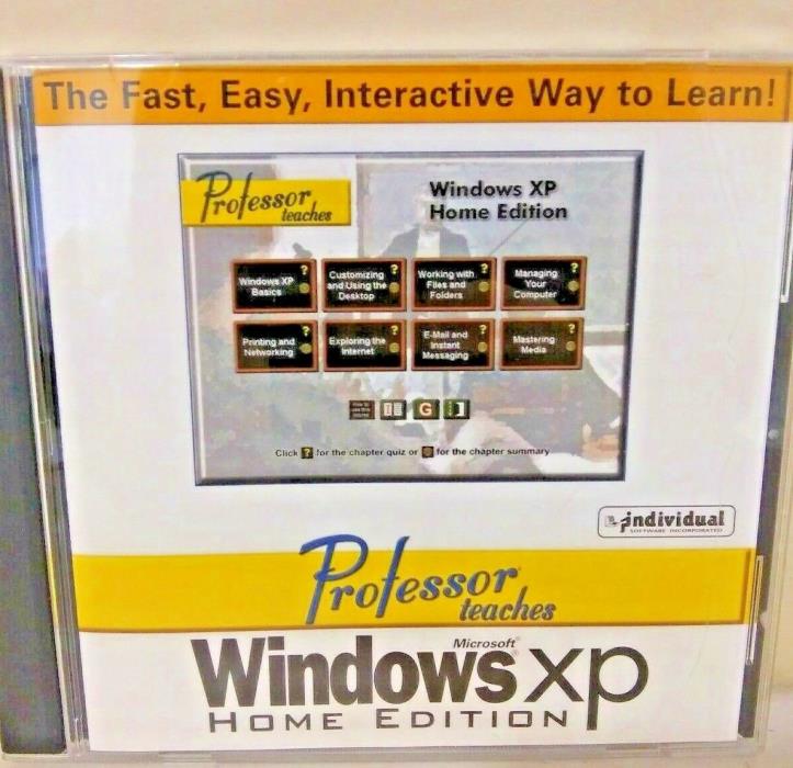 Professor teaches Microsoft Windows XP Home Edition - PC CD Computer Software