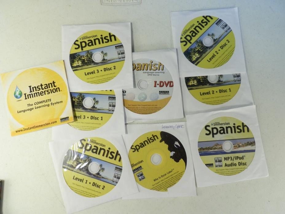 Learn Spanish CD  DVD Mixed Lot Instant Immersion Games MP3 IPOD Fast Ship