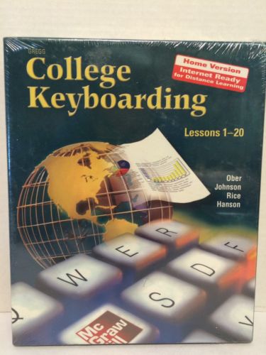 Gregg College Keyboarding Lessons 1-20 Home Version Internet Ready McGraw-Hill