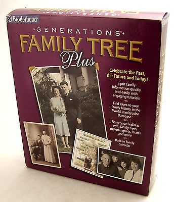NEW VINTAGE BRODERBUND GENERATIONS FAMILY TREE PLUS 2002 - UNOPENED BOX