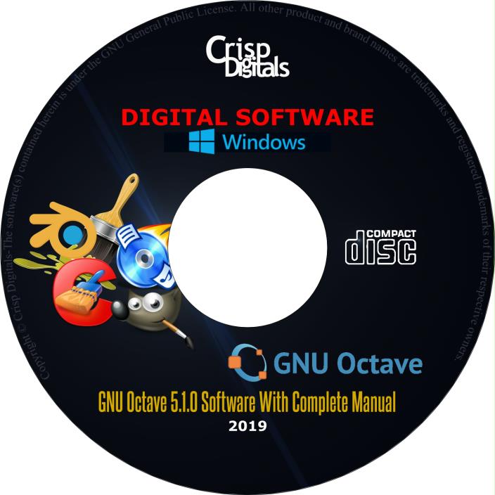 NEW GNU OCTAVE 5.1.0 Software With Complete User Manual For Windows in CD Format