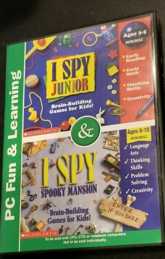 Scholastic I Spy Junior & I Spy Spooky Mansion PC Game Windows Mac CD Rom