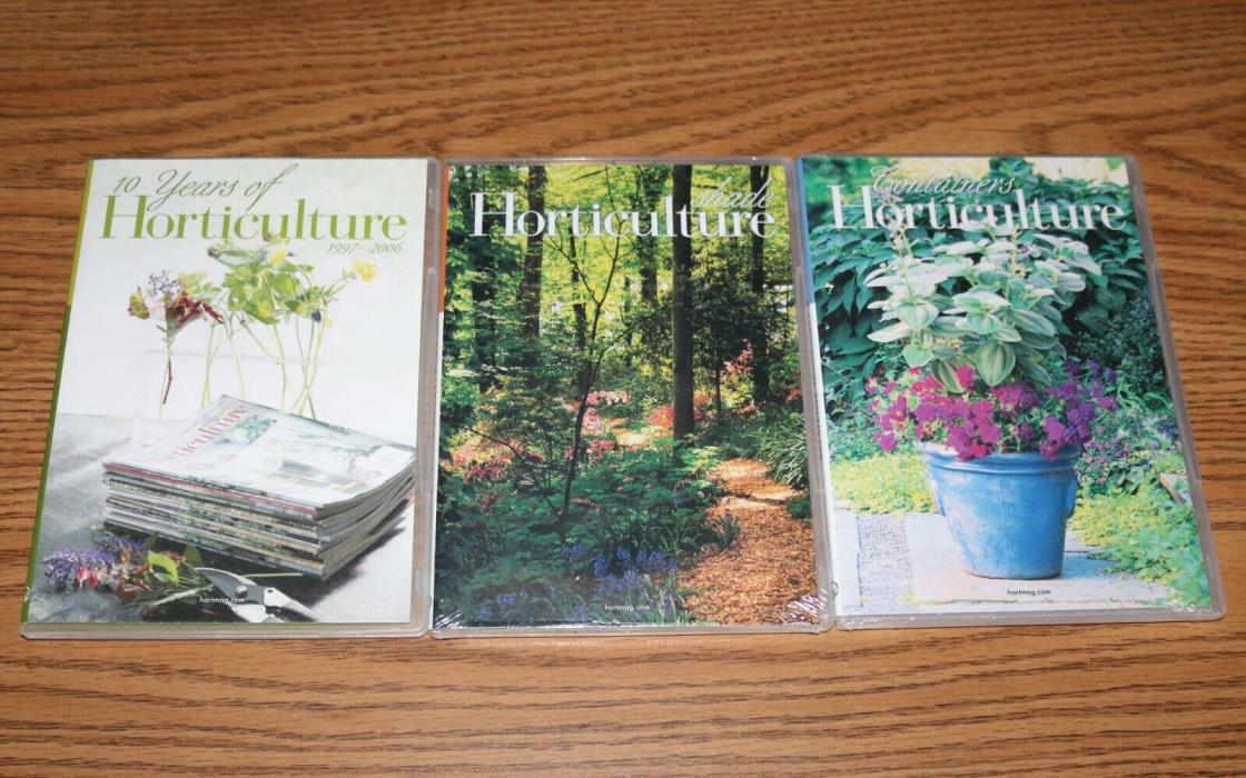 Horticulture Magazine PC CD DVD lot of 3 - 10 Years Containers Shade gardening