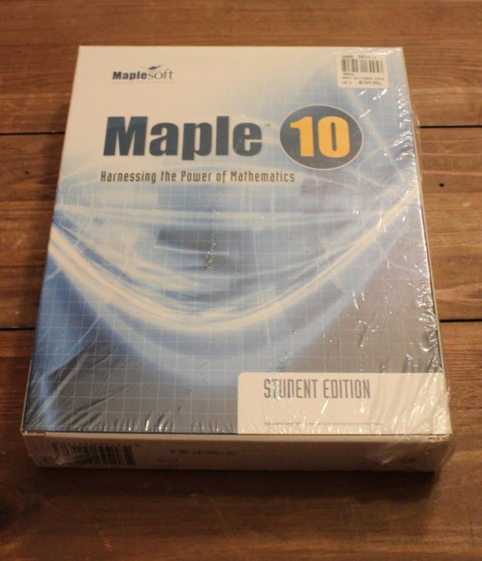 Maple 10 Student Edition Harnessing The Power of Mathematics  *Factory Sealed*