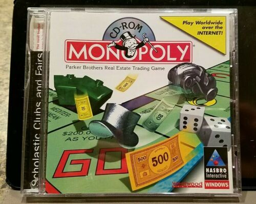 Monopoly CD-ROM Hasbro Interactive Windows Westwood Studios Rare Game PC