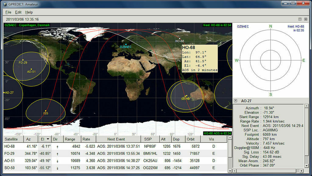 Gpredict RealTime Satellite Tracking and Orbit Prediction Software for Windows