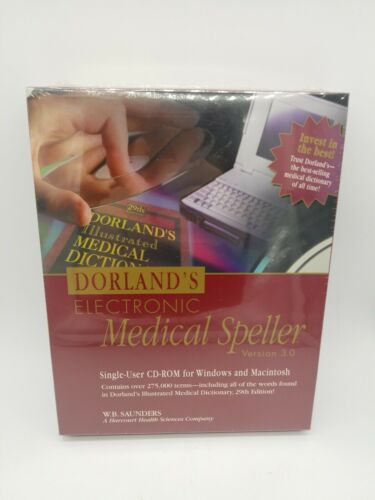Dorland's Electronic Medical Speller 3.0 CD-Rom Windows Macintosh Software