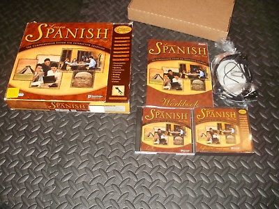 LEARN SPANISH YOUR WAY Knowledge Adventure Software Audio Headphones Workbook LN
