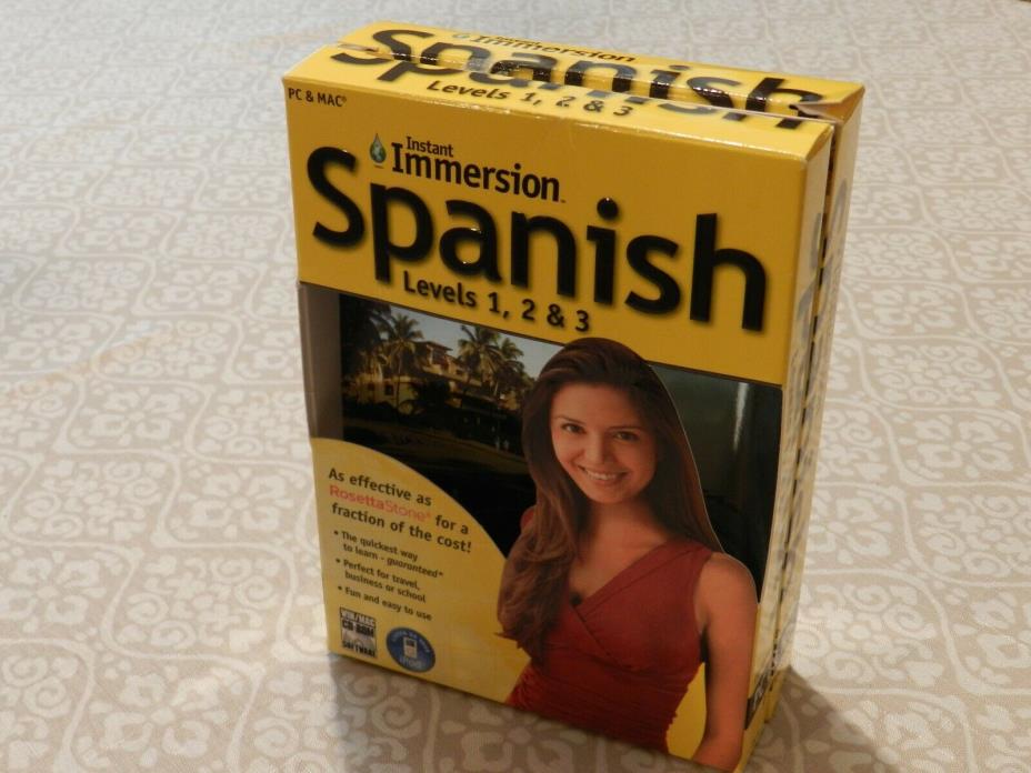 Instant Immersion Spanish Levels 1, 2 And 3 - PC & Mac 9 Discs