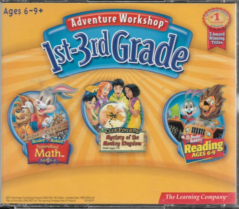 Adventure Workshop 1st-3rd: The Learning Company (CD-ROM/3 discs) VGC/Free S/H