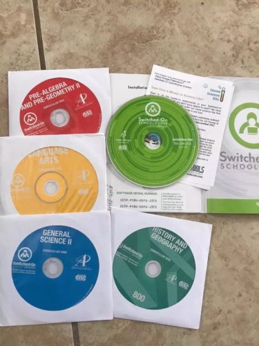 Switched on Schoolhouse, free shipping, 8th grade 4 subjects AOP Free shipping