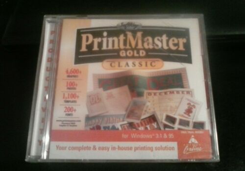 PRINT MASTER GOLD CLASSIC - JEWEL CASE - FOR WINDOWS V3.1 or Windows 95