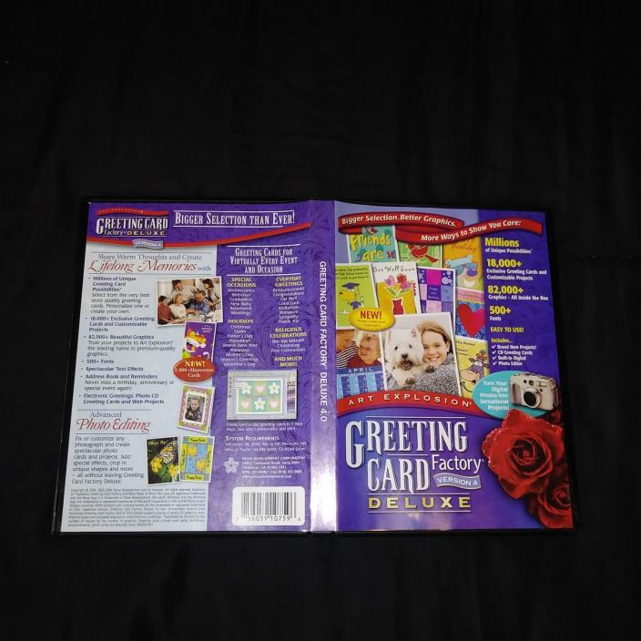 Greeting Card Factory Deluxe Version 4 PC Older Version