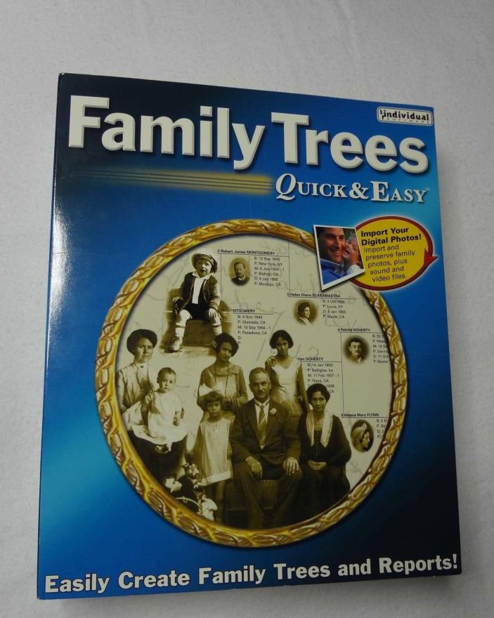 Family Tree Computer Software 2004 Quick & Easy Microsoft