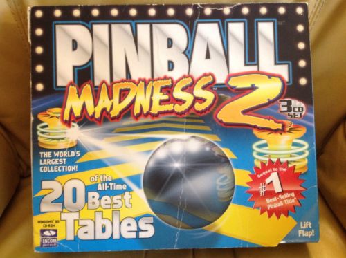 Pinball Madness 2 Vintage Game From The 90's Comes With Original Box