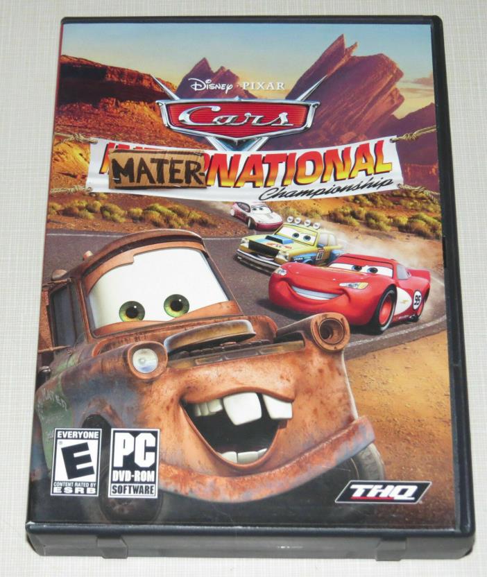 Cars Mater-National Championship PC Software DVD-ROM Disney Pixar Game Windows