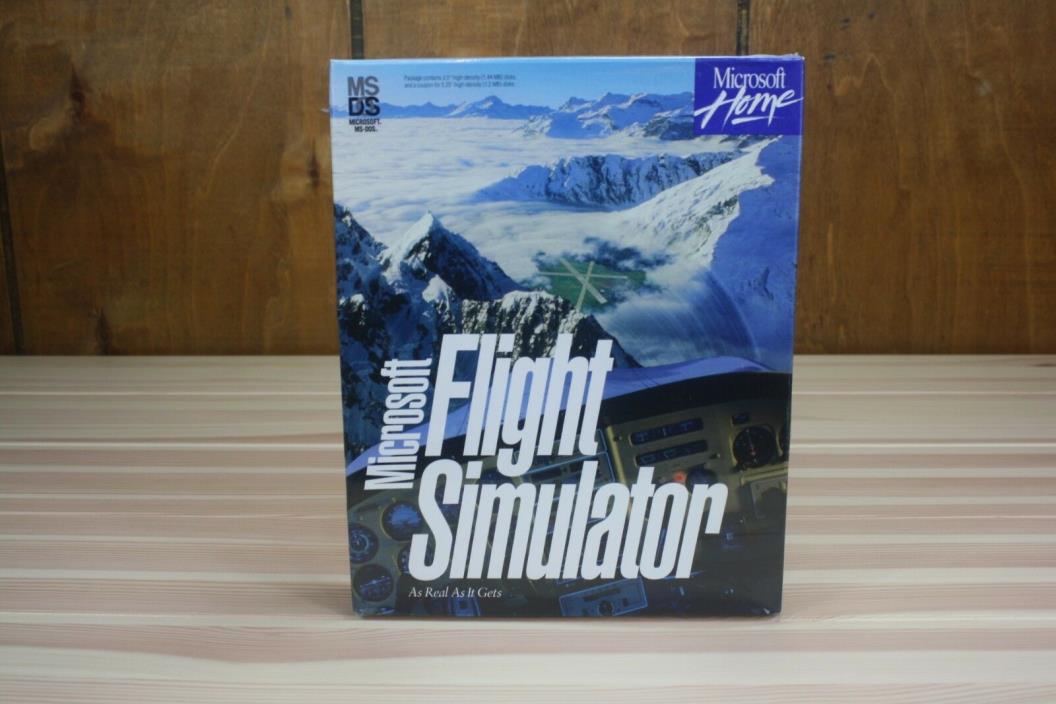 Vintage 1993 Microsoft Flight Simulator Version 5.0 in Box 3.5