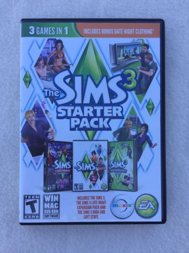 The Sims 3 Three Starter Pack PC CD Windows Mac Video Games Rated Teen T