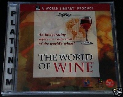 Library Product THE WORLD OF WINE PC CD-ROM Reference New Sealed Robert Mondavi