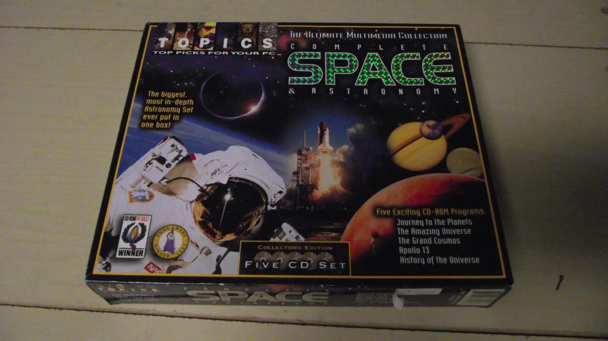 Topics Complete Space & Astronomy (PC, 1998) Complete, 5 disc set