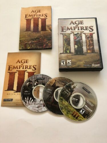 AGE OF EMPIRES III PC Game CD-ROM - 100% Complete - Excellent Condition Discs